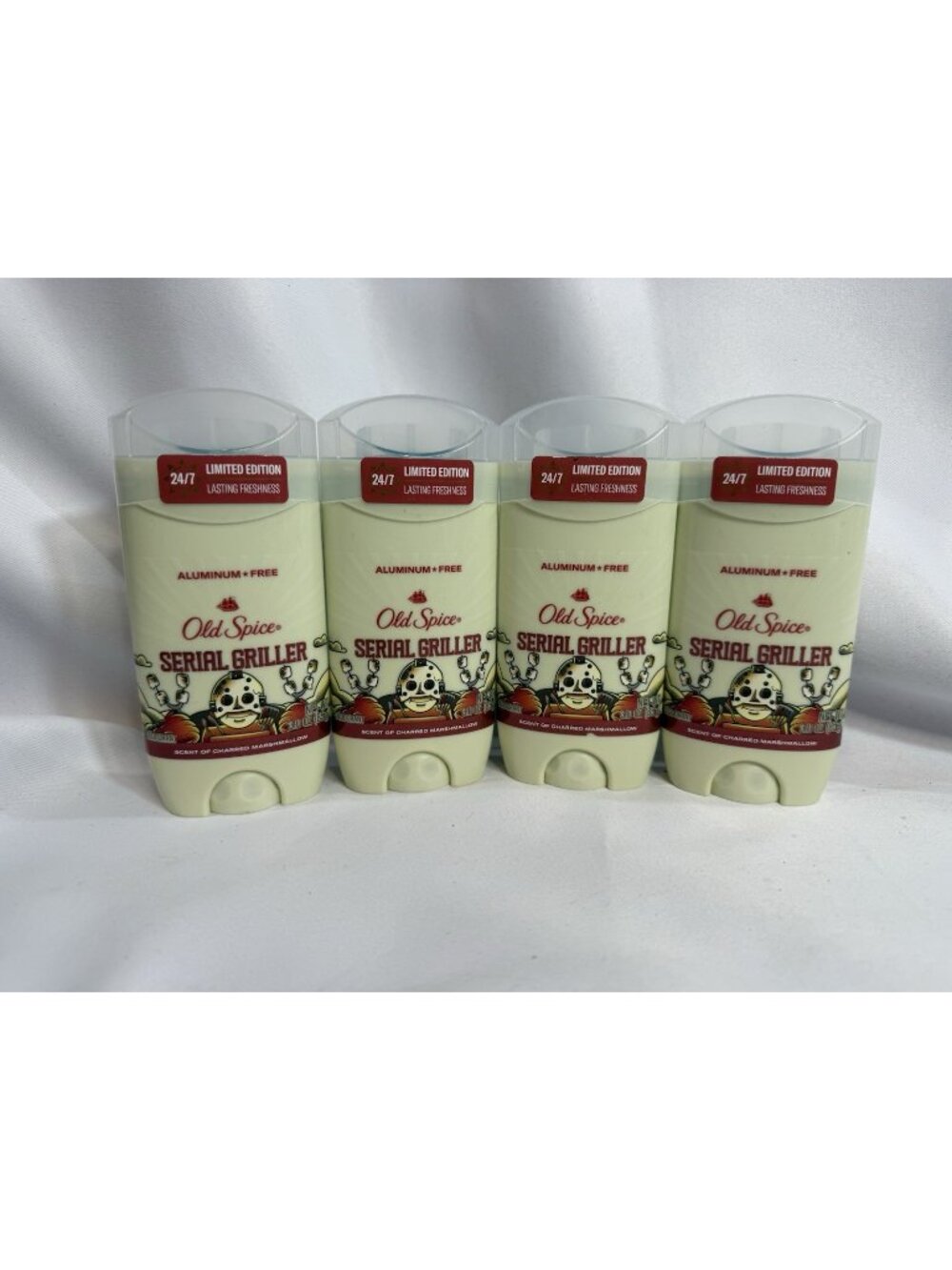 4 Old Spice Serial Griller Charred Marshmallow Deodorant Men Aluminum-Free *W1
